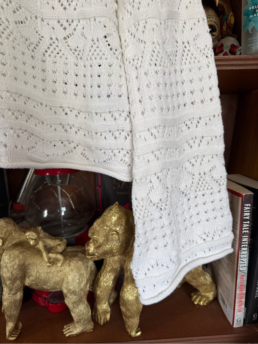 French Connection - Crew Neck Long Sleeve Crochet Bobble Knit Jumper - Medium - Picture 5 of 7